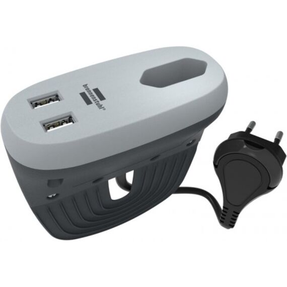 Sofacontactdoos Met Oplaadfunctie 1Xeuro-Socket En 2Xusb-Charger Antraciet/Grijs