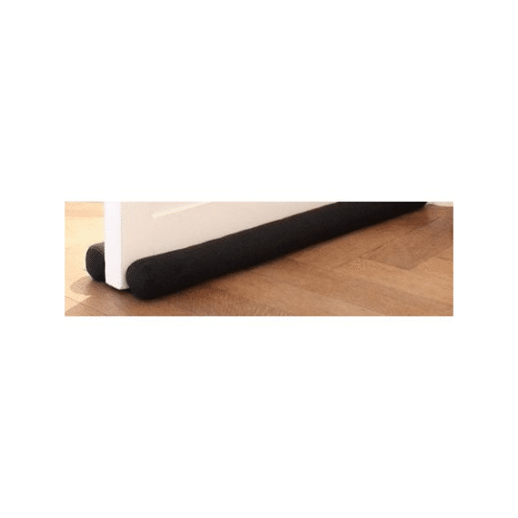 Dubbele Tochtrol Luxe Zwart 80cm