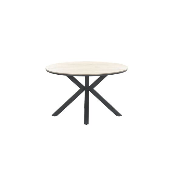 Edison Tafel D122Cm Carbon Black/Light Teak Imowo