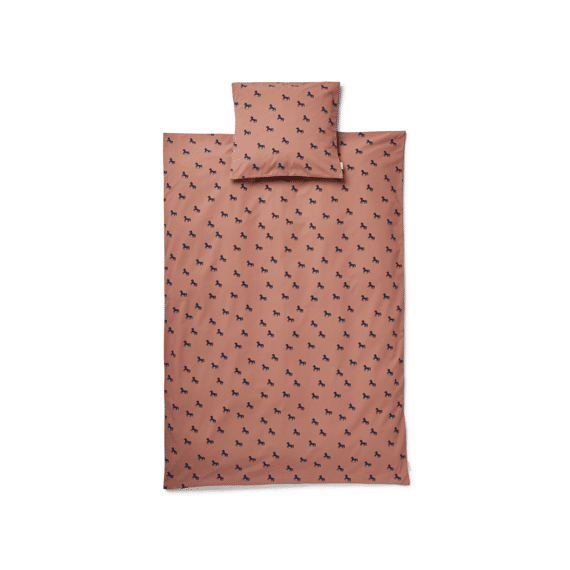 Liewood Carl Adult Bedding Print Horses / Dark Rosetta