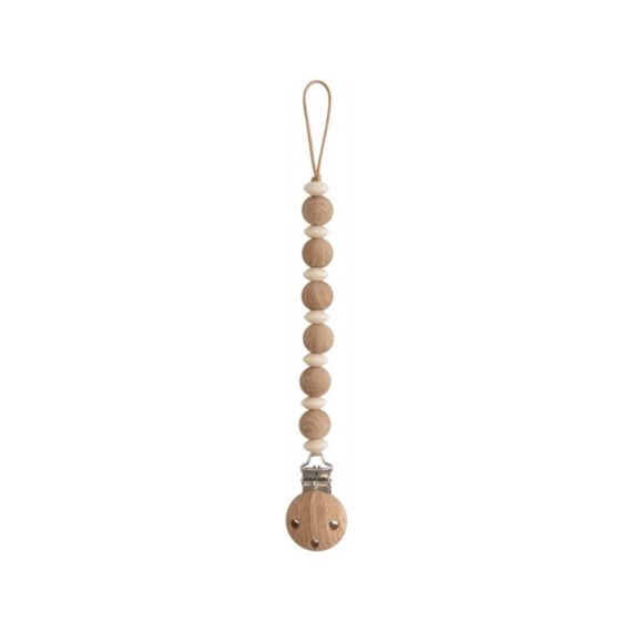 Mushie Hera Fopspeenketting Faux Wood