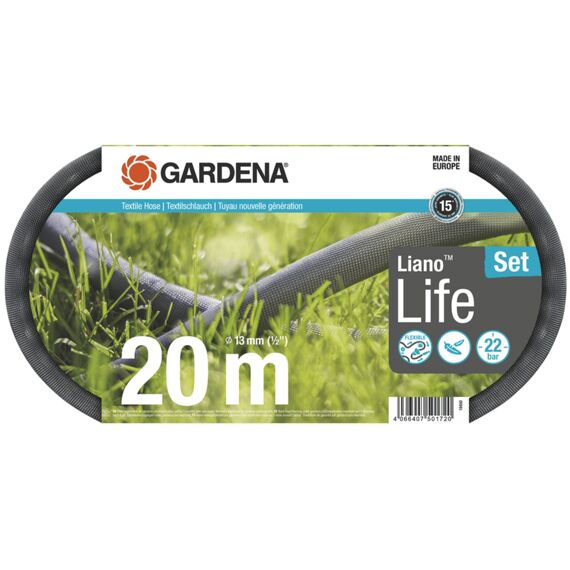 Gardena Textielslang Lianot Life 20m, Set