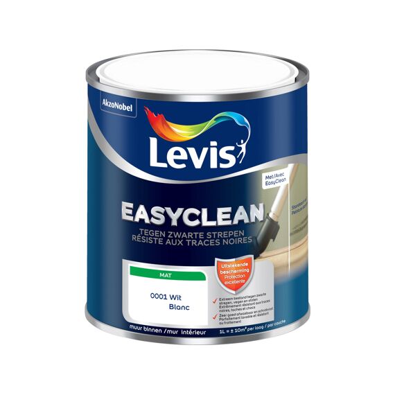 Levis Easyclean Zwarte Strepen Mat 0001 Wit 1L