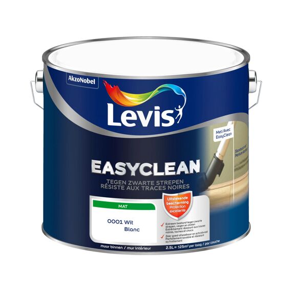 Levis Easyclean Zwarte Strepen Mat 0001 Wit 2.5L