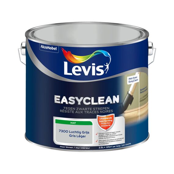 Levis Easyclean Zwarte Strepen Mat Lucht. Grijs 2.5L