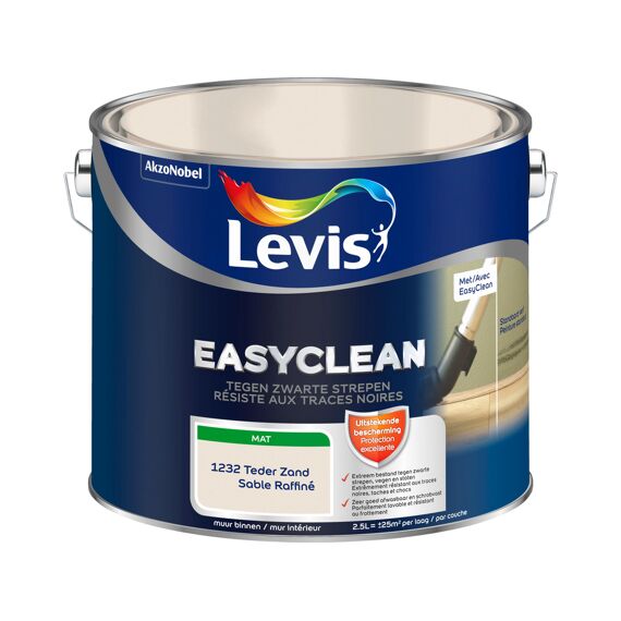 Levis Easyclean Zwarte Strepen Mat Teder Zand 2.5L