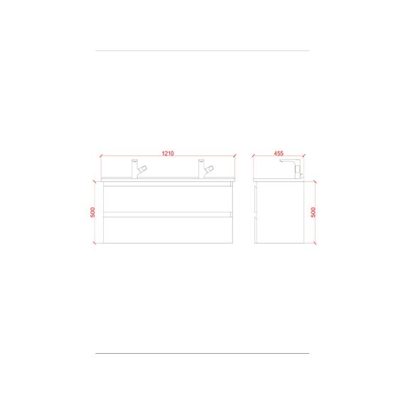 Sally Onderkast 120Cm Mat Wit