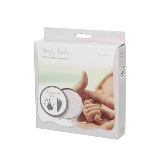 Happy Hands Round Tin Handprint