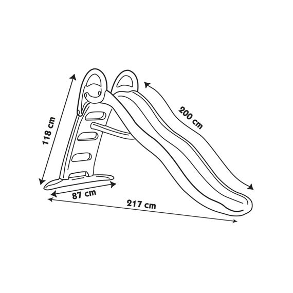 Smoby 820404 Funny Slide Glijbaan Met Waterfunctie 217X87.5X118Cm