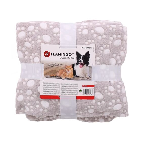 Flamingo Fleece Deken Dario Beige Poot 150X200Cm