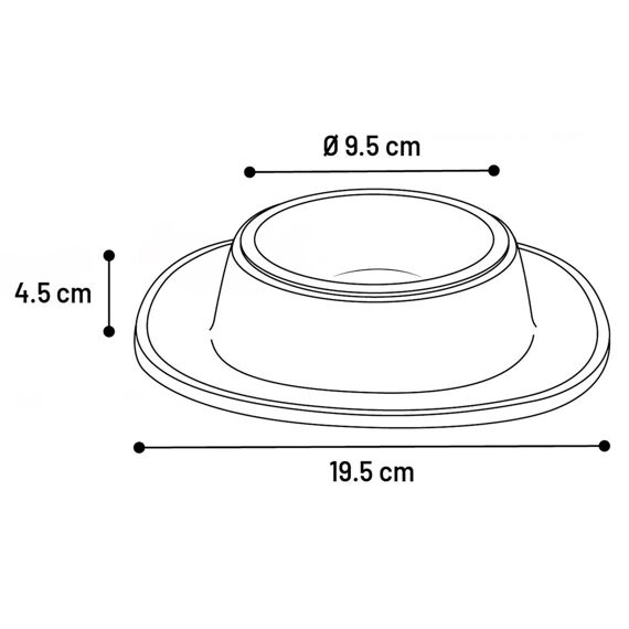 Flamingo Eet- En Drinkpot Met Houder Ilko S Taupe 0,2L Dia9,5Cm 19,5X4,5Cm