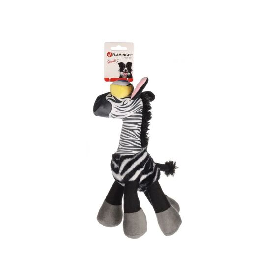 Flamingo Hondenspeelgoed Stripz Zebra Staand Zwart 14,5X23X31Cm