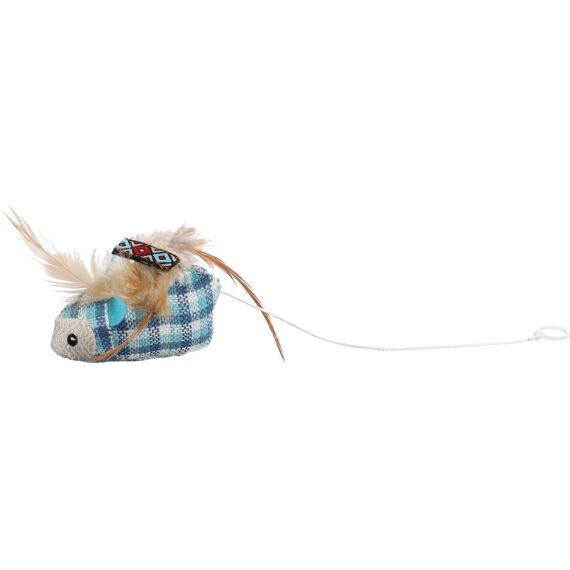 Flamingo Poezenspeelgoed Spinda Muis Blauw 7,5Cm