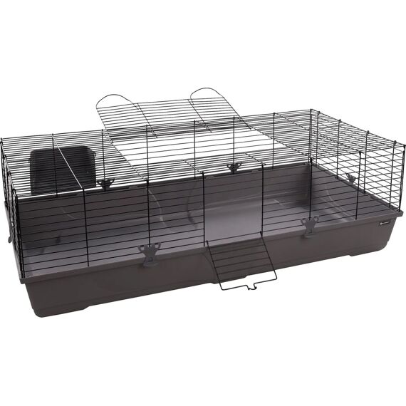 Flamingo Cavia- En Dwergkonijnenkooi Mobi Xl Grijs 137,5X68,5X43Cm