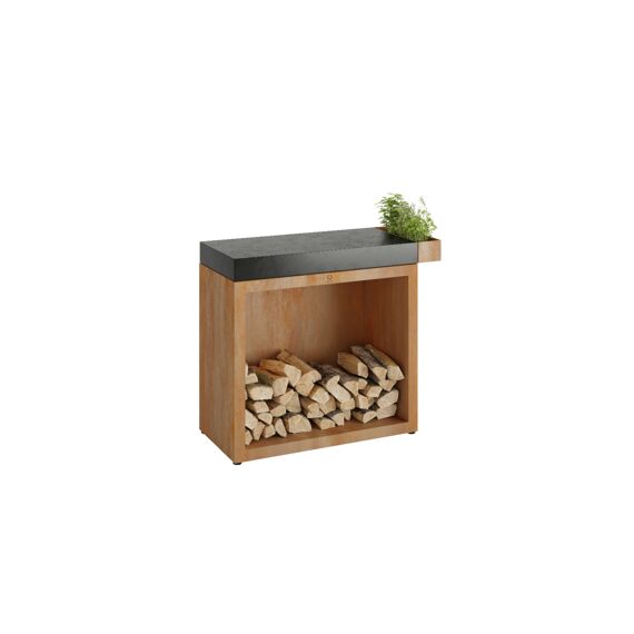 Ofyr Butcher Block Storage 90 Corten Ceramic