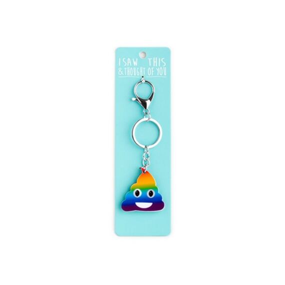 Sleutelhanger I Saw This & Thought Of You Rainbow Poop