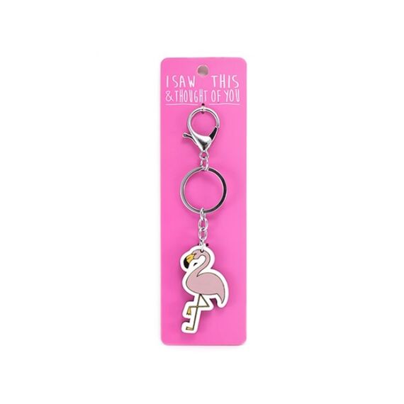 Sleutelhanger-I Saw This & Thought Of You-Flamingo