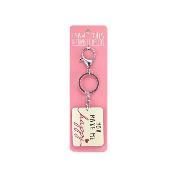 Sleutelhanger I Saw This & Thought Of You You Make Me Happy