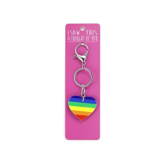 Sleutelhanger I Saw This & Thought Of You Rainbow Heart