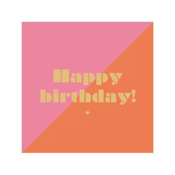 Ppd Happy Birthday By Art Card Servietten 33X33 - 20 Stuks