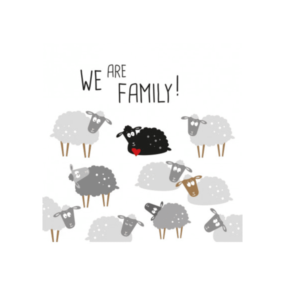 Ppd We Are Family Servietten 33X33Cm - 20 Stuks