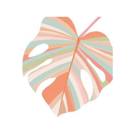 Ppd Pastel Leave Servietten 25X25Cm - 20 Stuks