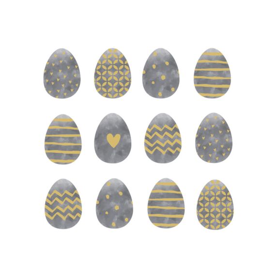 Ppd Easter Dream Grey Servietten 33X33Cm - 20 Stuks