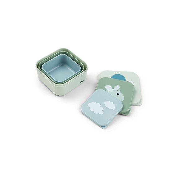 Done By Deer Snack Box Set 3 Pcs Happy Clouds Green