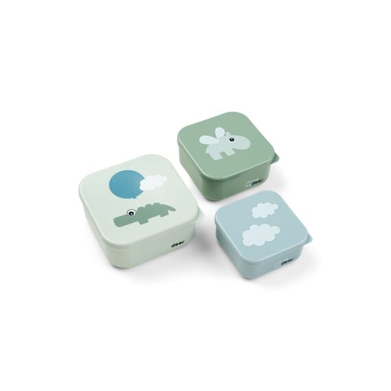 Done By Deer Snack Box Set 3 Pcs Happy Clouds Green