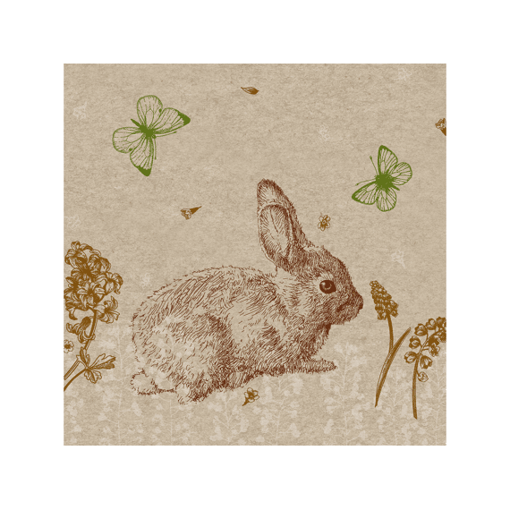 Duni Servet 24X24Cm 20 Stuks Cute Bunny