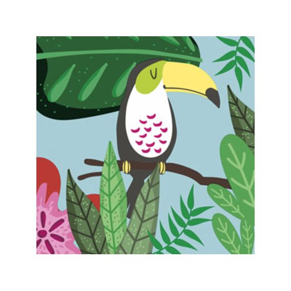Duni Servet 33X33Cm 20 Stuks Jungle Bird
