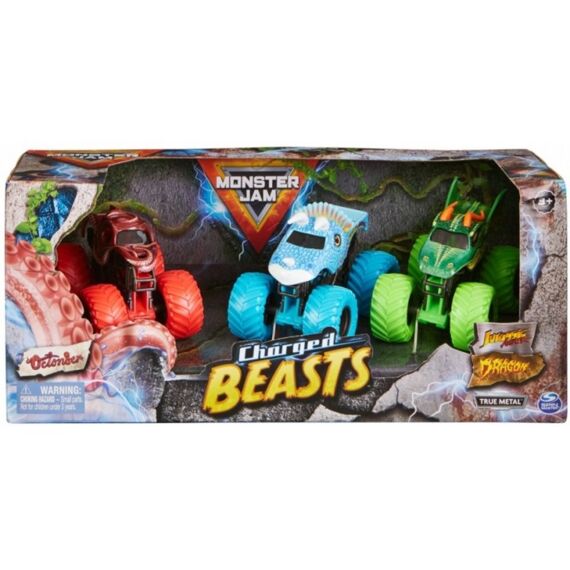 Monster Jam 3-Pack Charged Beasts 1:64