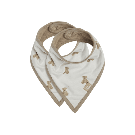 Jollein Slab Bandana Teddy Bear Gots 2Pack
