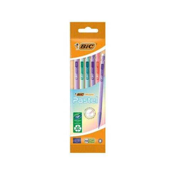 Bic Matic Vulpotlood Pastel Blister 5 Stuks