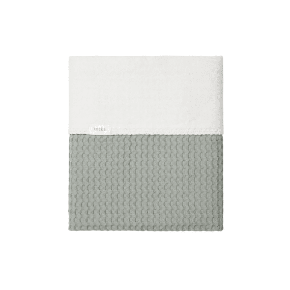 Koeka Wiegdeken Katoen Fleece Wafel Amsterdam 75X100Cm Shadow Green