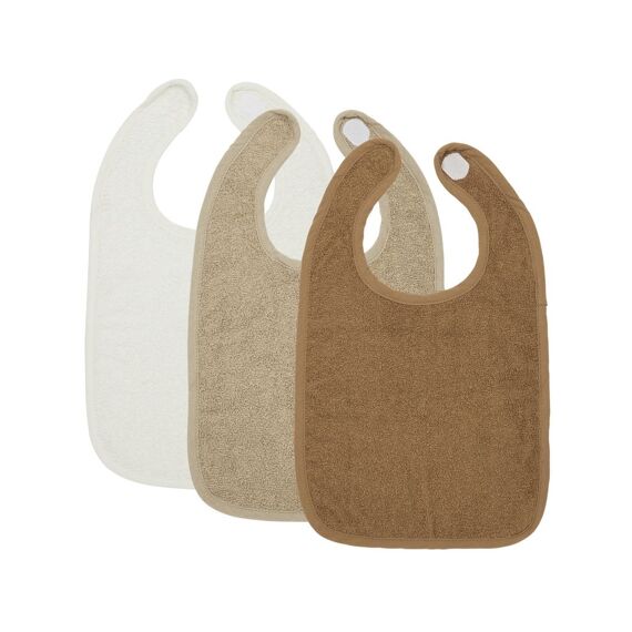 Meyco Slab Met Klittenband 3-Pack Basic Badstof Offwhite/Sand/Toffee