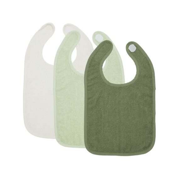 Meyco Slab Met Klittenband 3-Pack Basic Badstof Offwhite/Soft Green/Forest Green