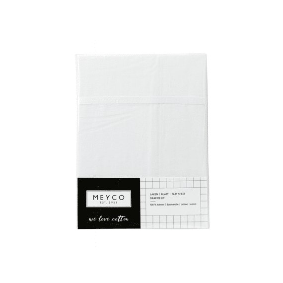 Meyco Laken Bed 100x150cm Wit Bies Wit