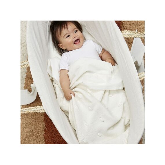 Meyco Laken Wieg 75x100cm Wit Bies Velvet Offwhite