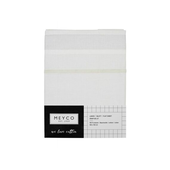 Meyco Laken Wieg 75x100cm Wit Bies Velvet Offwhite