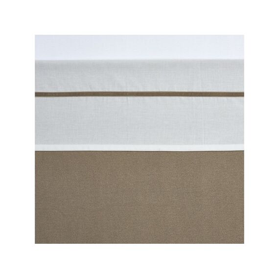 Meyco Laken Wieg 75x100cm Wit Bies Velvet Taupe