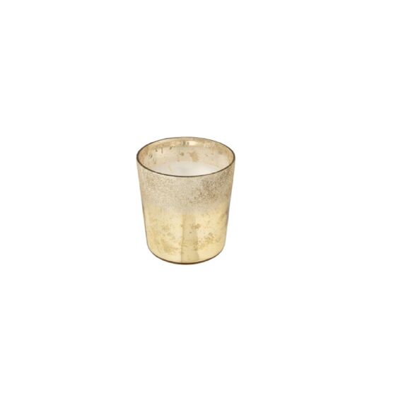 Geurkaars Deluxe Glas Goud M-80U 15.5X15.5X15.5Cm