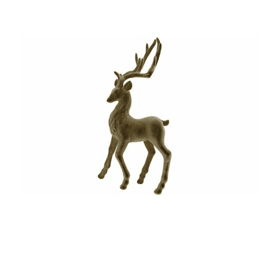 Hert Flocked Groen 18X6Xh33Cm Kunststof