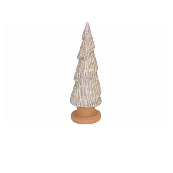 Kerstboom Glazed-Tc Beige 10,1X10,1Xh30,4Cm Langwerpig Aardewerk