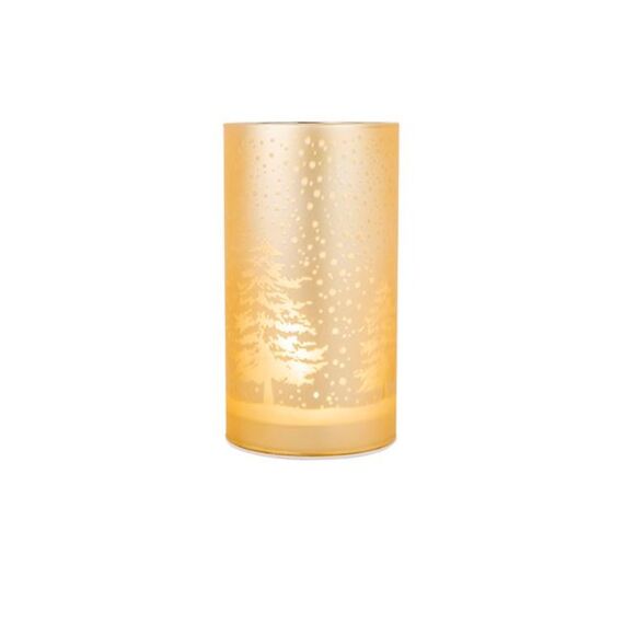 Lamp Deers Forest Led Goud 10X10Xh18Cm Rond Glas