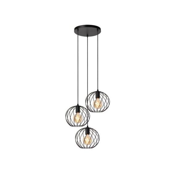 Lucide Danza  Hanglamp  Ø 50 Cm  3Xe27  Zwart