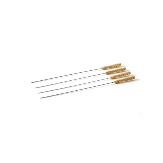 Barbecook Set Van 4 Spiesen Uit Chroom En Rubberhout 43Cm