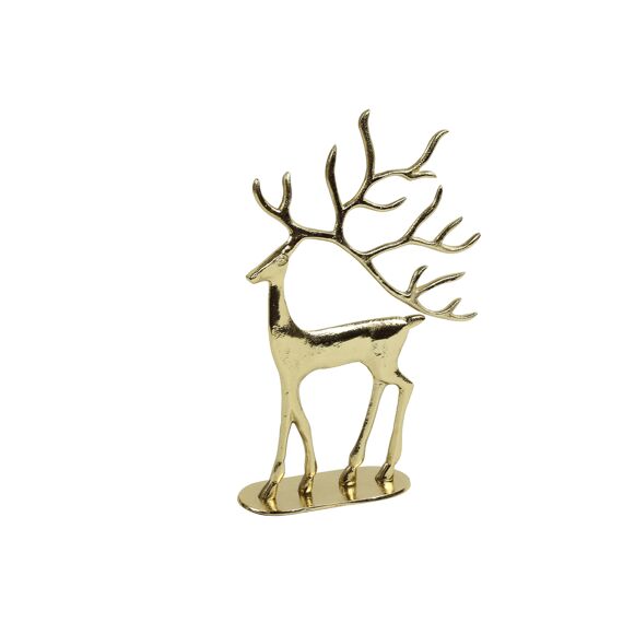 Ornament Hert Brennan L Goud L7,5B26H38,5Cm