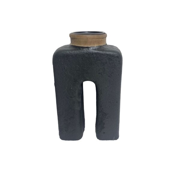 Candle Holder Sarnia Ecomix 24 Cm Black