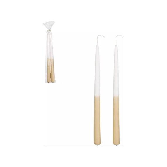 Dip-Dye Dinerkaars LichtBruin 2 Stuks - H30Xd2,2Cm